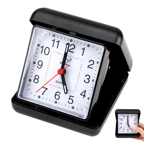 Folding travel alarm clock - travel,