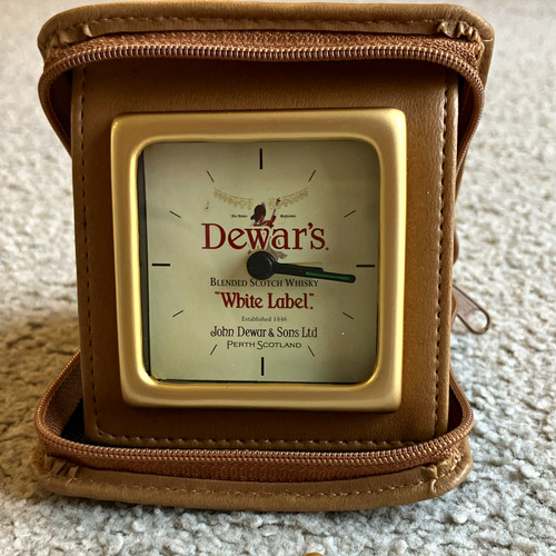 Dewar travel alarm clock - dewar's,