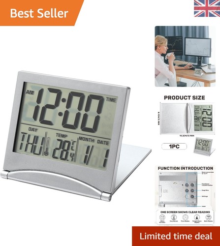 Sleek lcd travel - alarm, clock