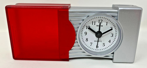 Maxim red travel alarm clock - maxim,