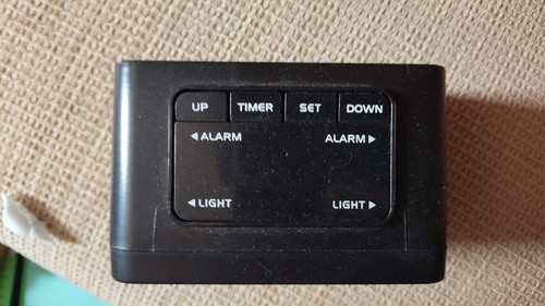 Black digital travel alarm - travel,
