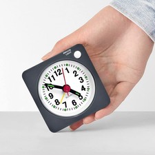 Portable Grey Travel Alarm