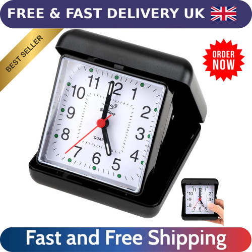 Folding travel alarm clock - travel,